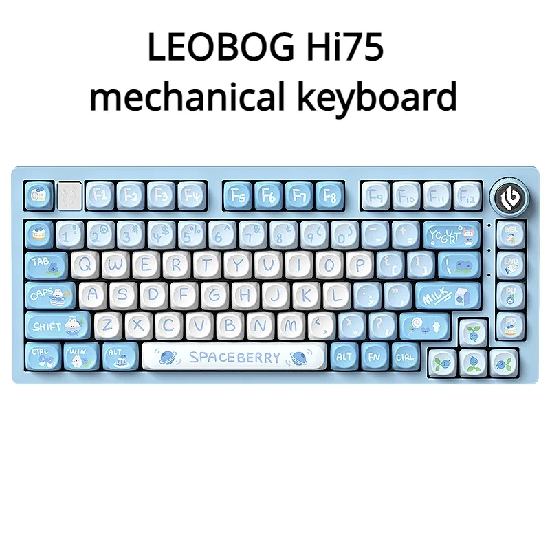 Leobog Hi75 Mechanical Keyboard Aluminum Alloy Multi-function Knob Pbt Keycap Customized Structure Full-key Hot-swappable E-spor