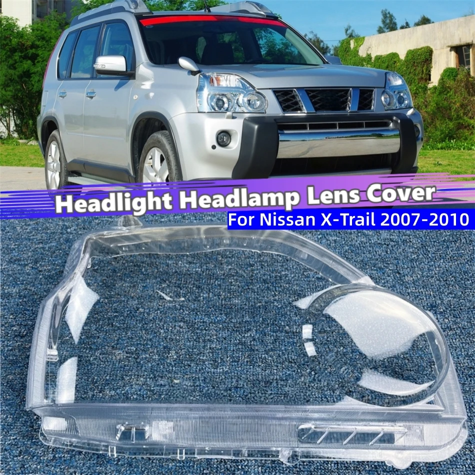 For Nissan X-Trail 2007 2008 2009 2010 Car Accsesories Polycarbonate High Gloss Fully Transparent Headlight Protection Cover