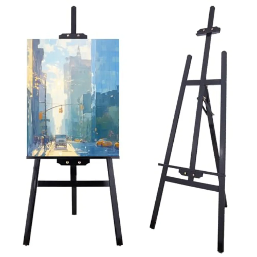

Easel Stand for Painting Adjustable Wooden Easels for Painting Canvas Up to 42" Folding Art Easel for Drawing Wedding Sign and