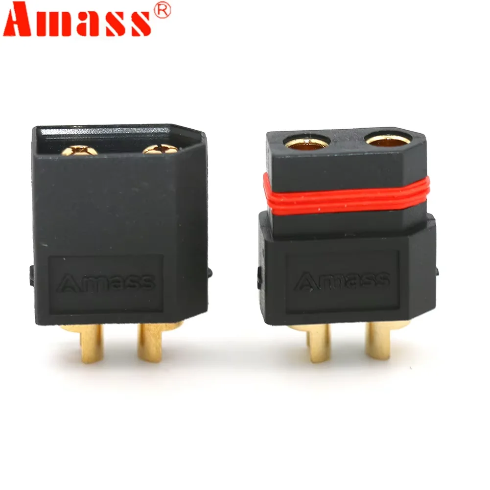 2/5/10 pair Amass XT60W Black Waterproof Plug Gold-Plated Bullet Connectors Male Female for RC Aircraft Drone Car Quadcopter