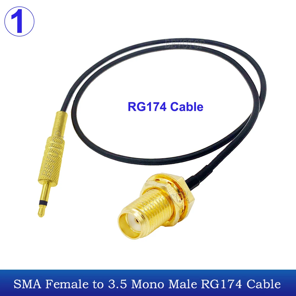 SMA Male/Female to 3.5mm Mono 1/8
