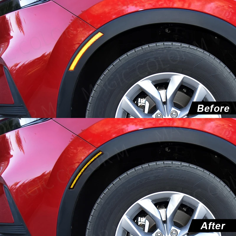 

LED Side Marker For Honda CRV CR-V 2023 2024 Car Wheel Arch Eyebrow Light Front Fender Driving Turn Signal White Yellow Blue 12V