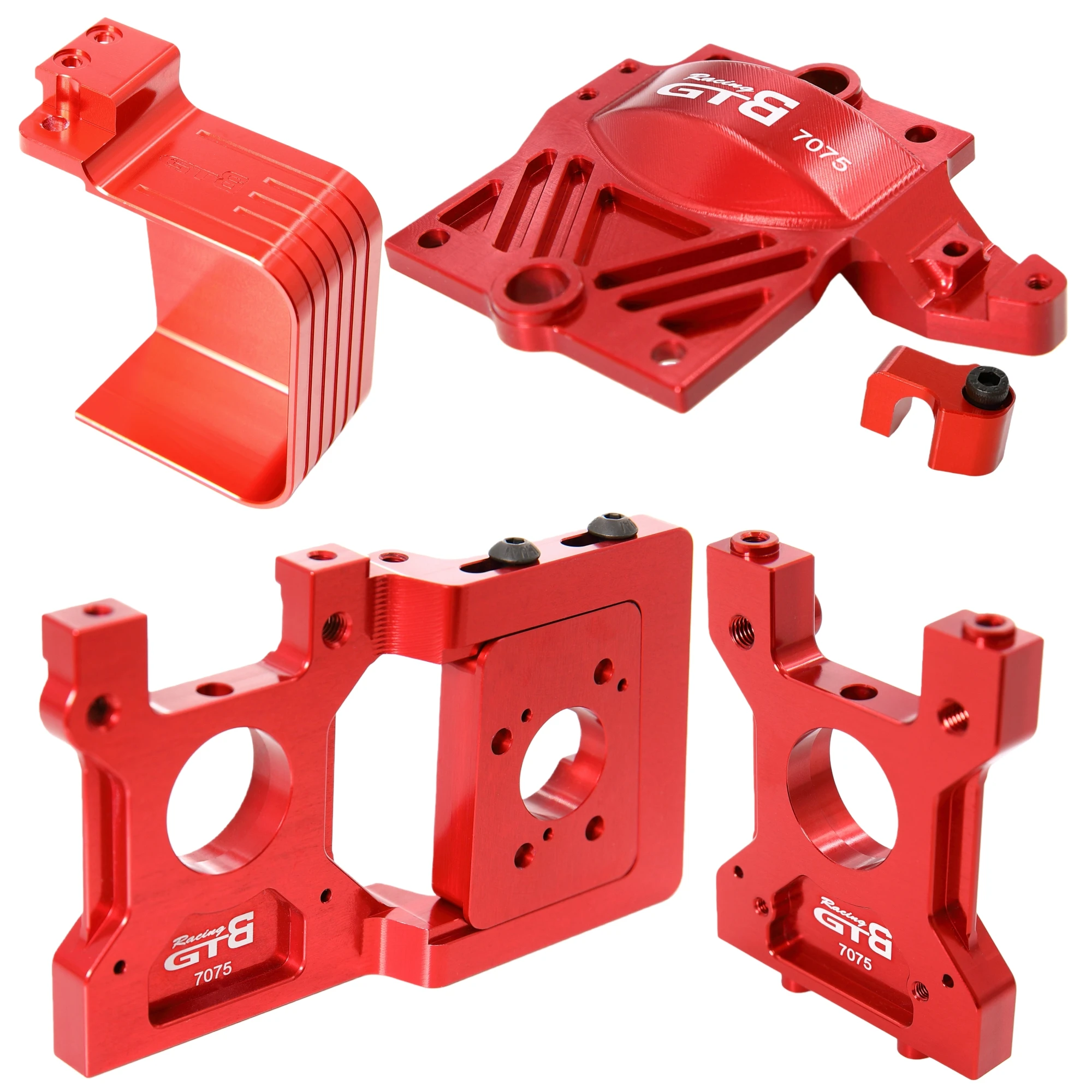 GTB Aluminum 7075 Motor Center Diff Mount w/ Gear Cover Top plate for 1/5 RC Car Losi DBXL-E V1.0 2.0 Upgrade Part