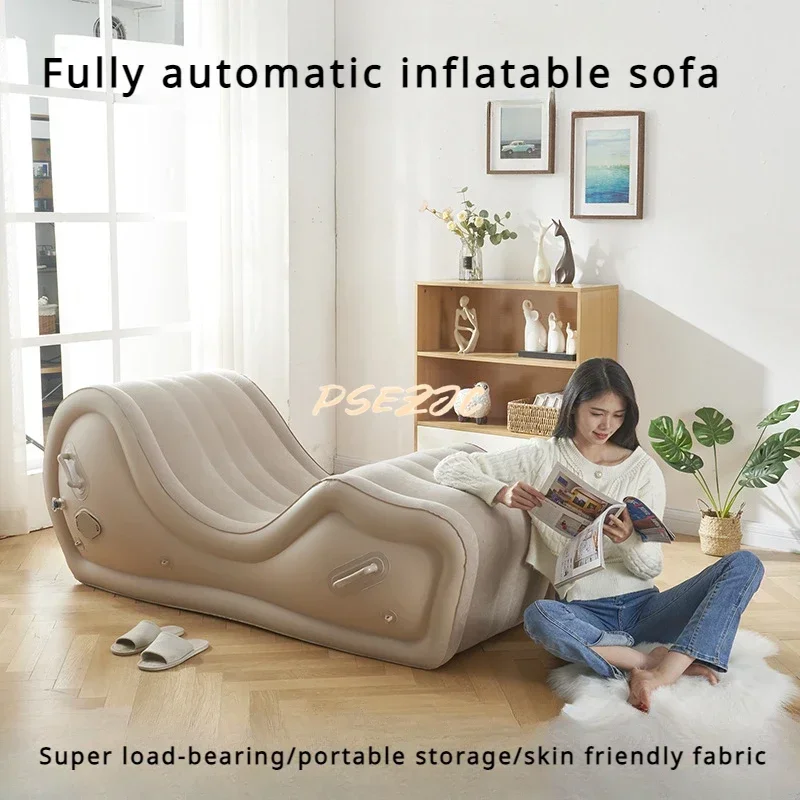 Home Modern Minimalist Lazy Sofa Recliner Fully Automatic Outdoor Portable Air Cushion PVC Inflatable Sofa Chair