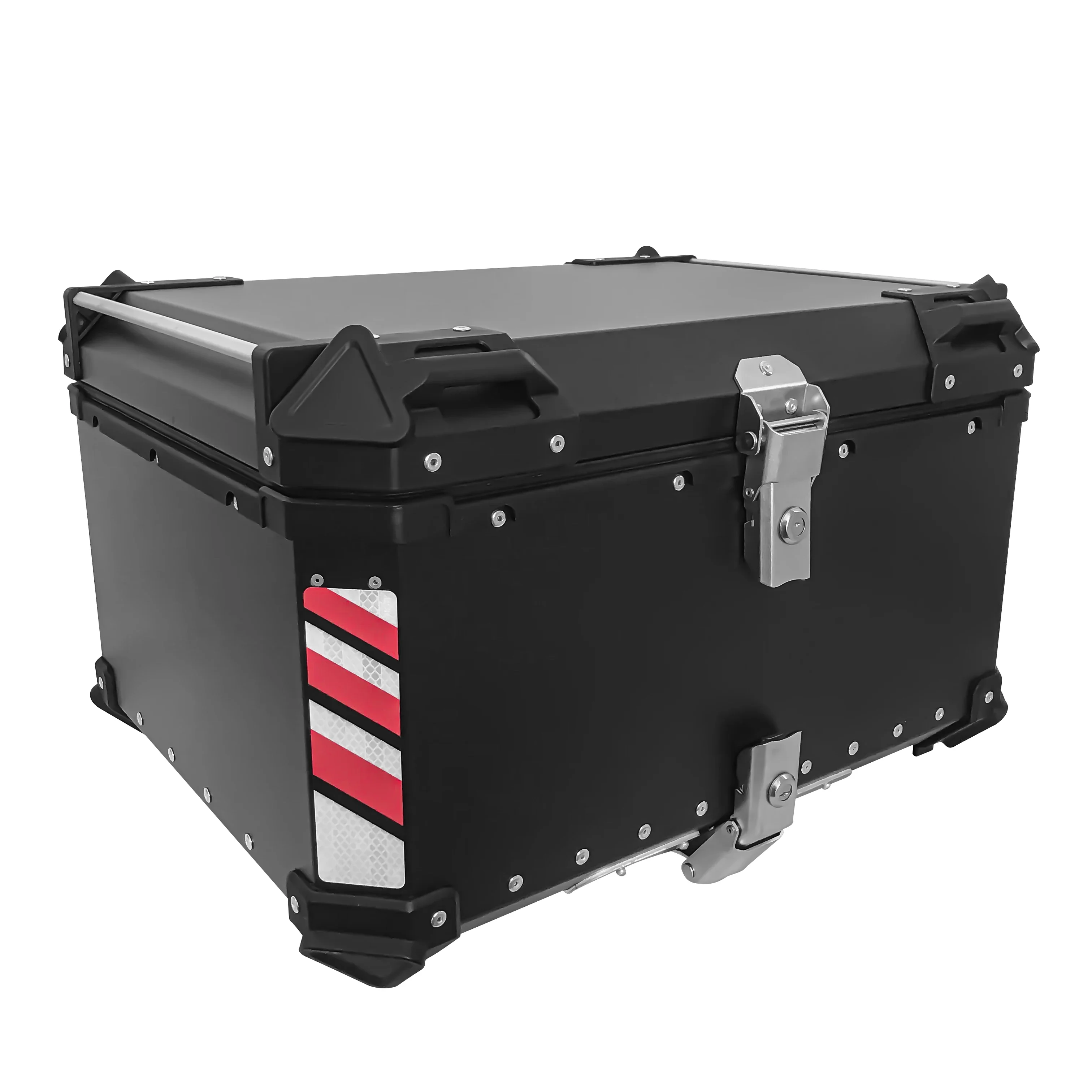 80L large capacity Super Aluminum Motorcycle Luggage box motorcycle top box case delivery boxes with Carrier