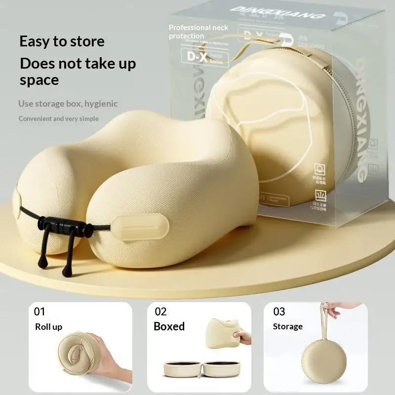 1/2Pcs Portable Soft Support Pillow Memory Foam U Shaped Travel Neck Pillow For Airplane Office And Home Relaxation