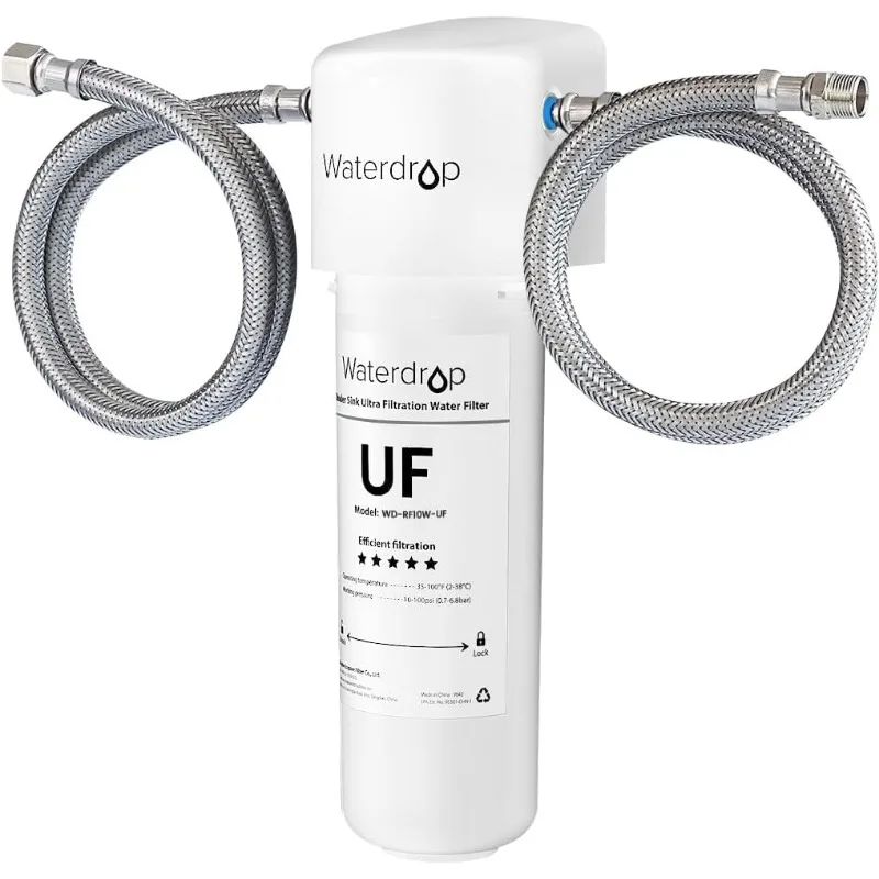 Waterdrop 10UAW-UF 0.01 μm Ultra Filtration Under Sink Water Filter for Baçtёria Reduction, Reduces Lead, Chlorine, Bad Taste