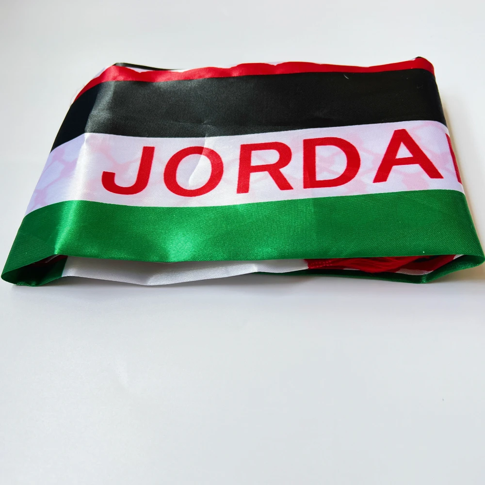 Customize Jordan scarf 14*130cm Jordan flag Custom Scarf football team Scarf Printing Satin Jordan banner view 6