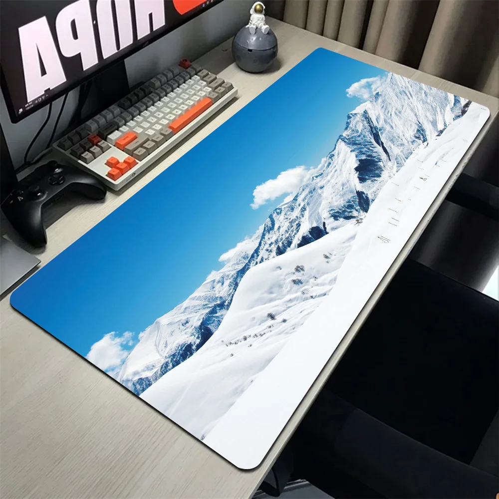 Snowy Mountain Mousepad Mouse Mat Desk Mat With Pad Gaming Accessories Prime Gaming XXL Keyboard Pad Padding Mat