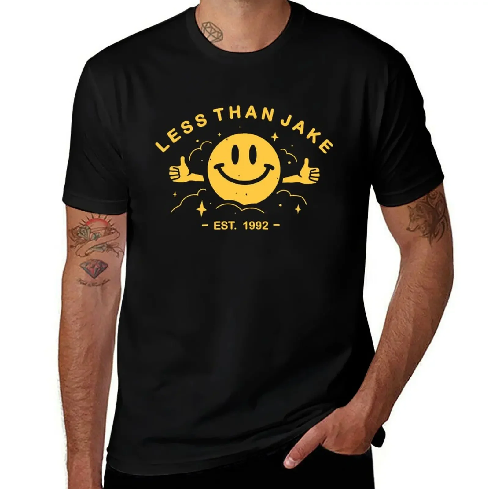 Less Than Smiling Tumbs Up Ska Punk Jake Less Than Smiling Tumbs Up Ska Punk Jake Lightweight T-Shirt tops men t shirts