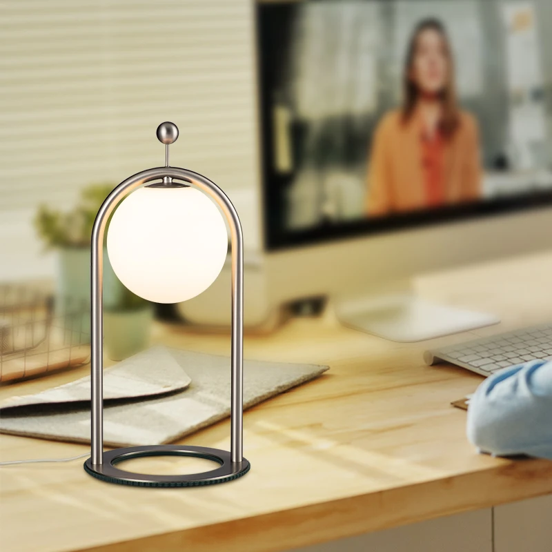 

Nordic Modern Vintage Retro Table Lamp Marble Base for Kids' Study and Reading, Small Size for Home and Hotel Rooms