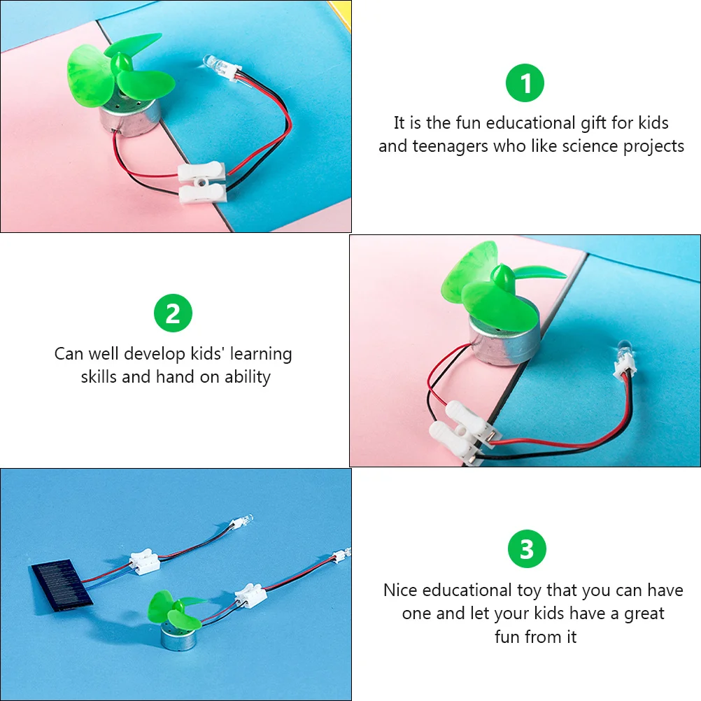 مجموعة واحدة من أدوات تعلم العلوم، مولد الرياح، أداة تعليمية للتجربة الشمسية للأطفال والمراهقين، مشروع جذعي لتطوير الإبداع #6