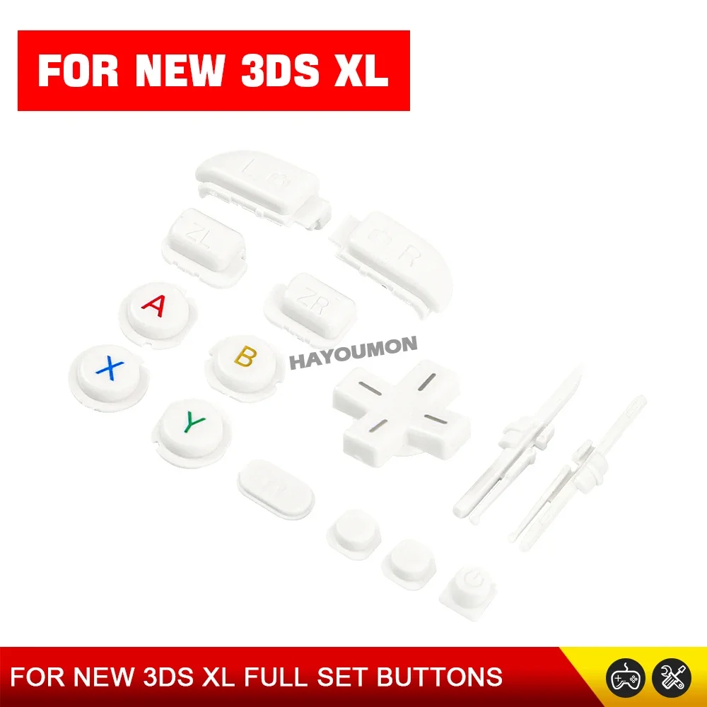 5 Farben ABXY Komplettset für NEW 3DS LL Kreuztasten Richtungspfeiltasten D-Pad Ein/Aus-Tasten für NEW 3DS XL Spielkonsole – Detail 12