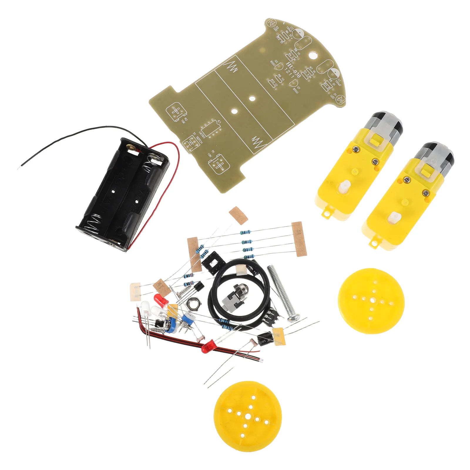 Kit Auto Robot Intelligente per Principianti con Tracciamento di Linea ad Alta Precisione, Kit STEM Fai-da-Te per Progetti di Saldatura Scolastici