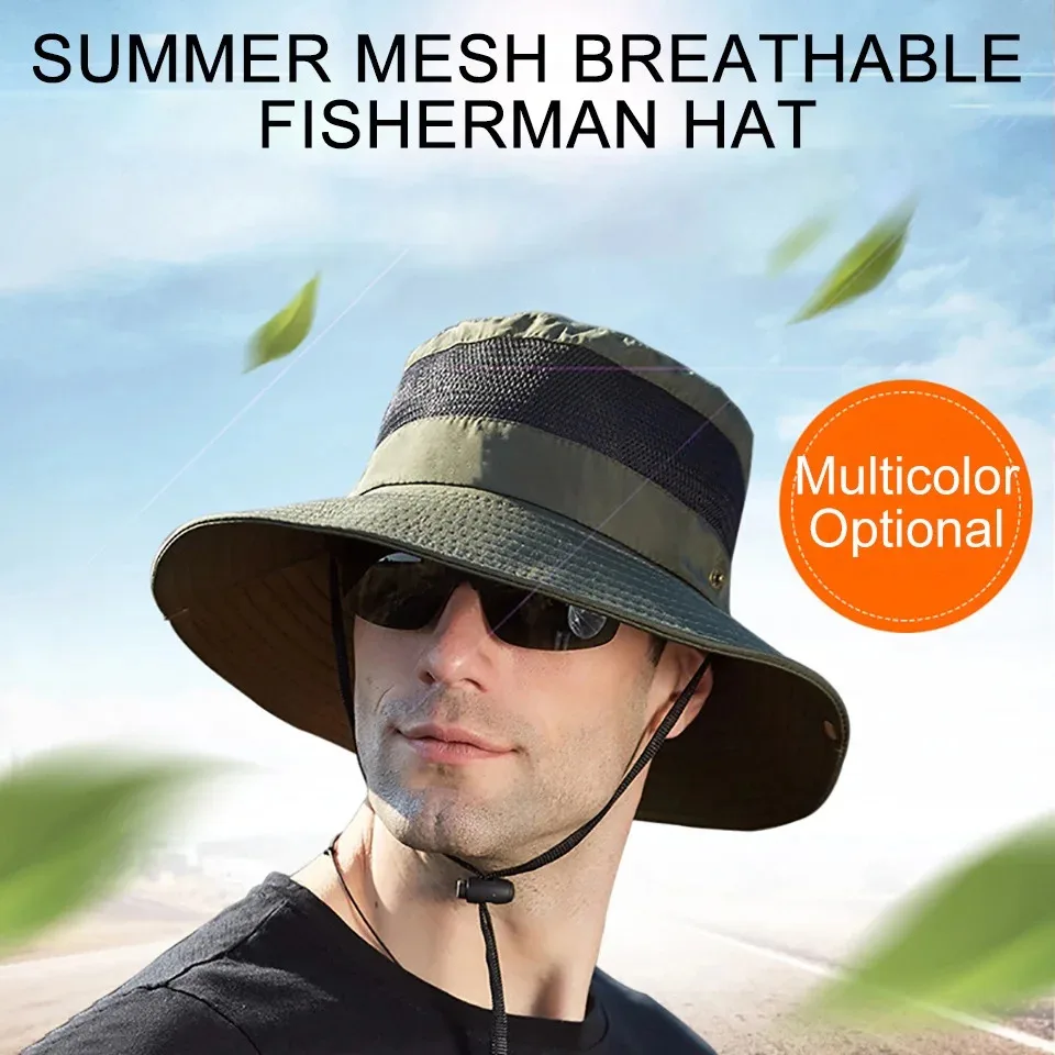 GOBYGO Summer Sunscreen Face Covering Hat Oversized Brim Dual-purpose Fisherman Headwear Outdoor Sunshade Fishing Cycling Cap