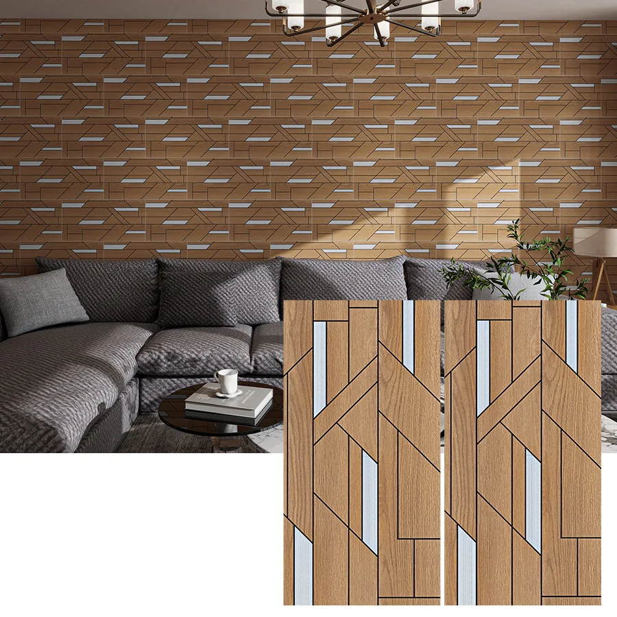 Creative Mosaic Stickers autoadhesivo impermeable Waterproof Wallpaper TV Background Self-Adhesive para sala de estar