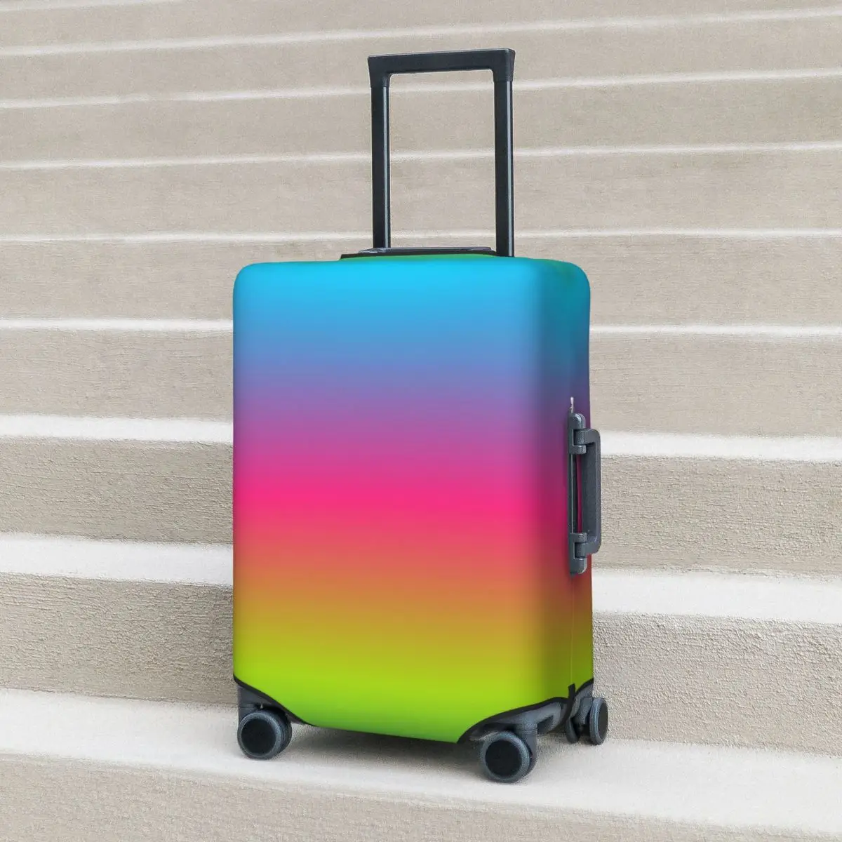 

Crayon Box Multicolored Ombre Suitcase Cover Protection Elastic Trip Luggage Protector Covers for 18-32 Inch