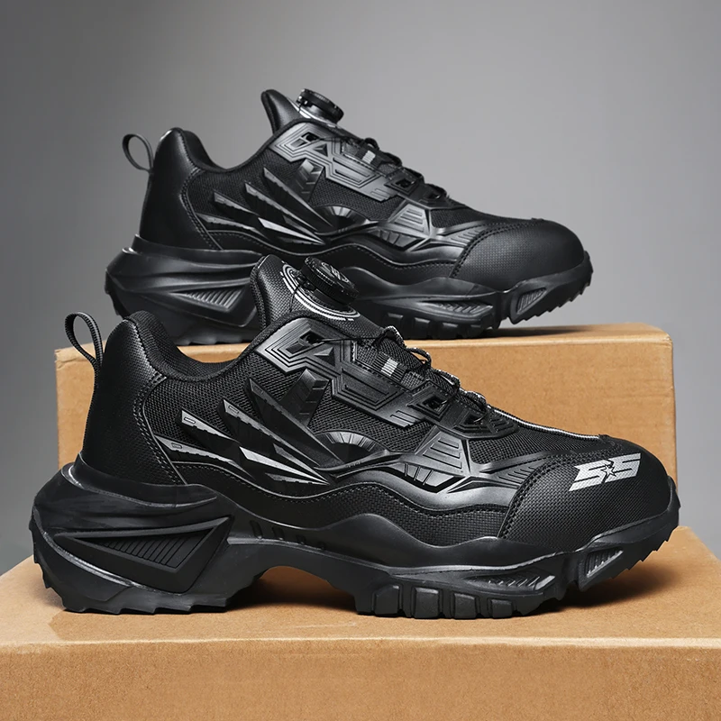 

Men's Military Tactical Boots Army Boots Men Side Zipper Military Boots Men Anti-Slip Ankle Boots Work Safety Shoes Hiking Shoe