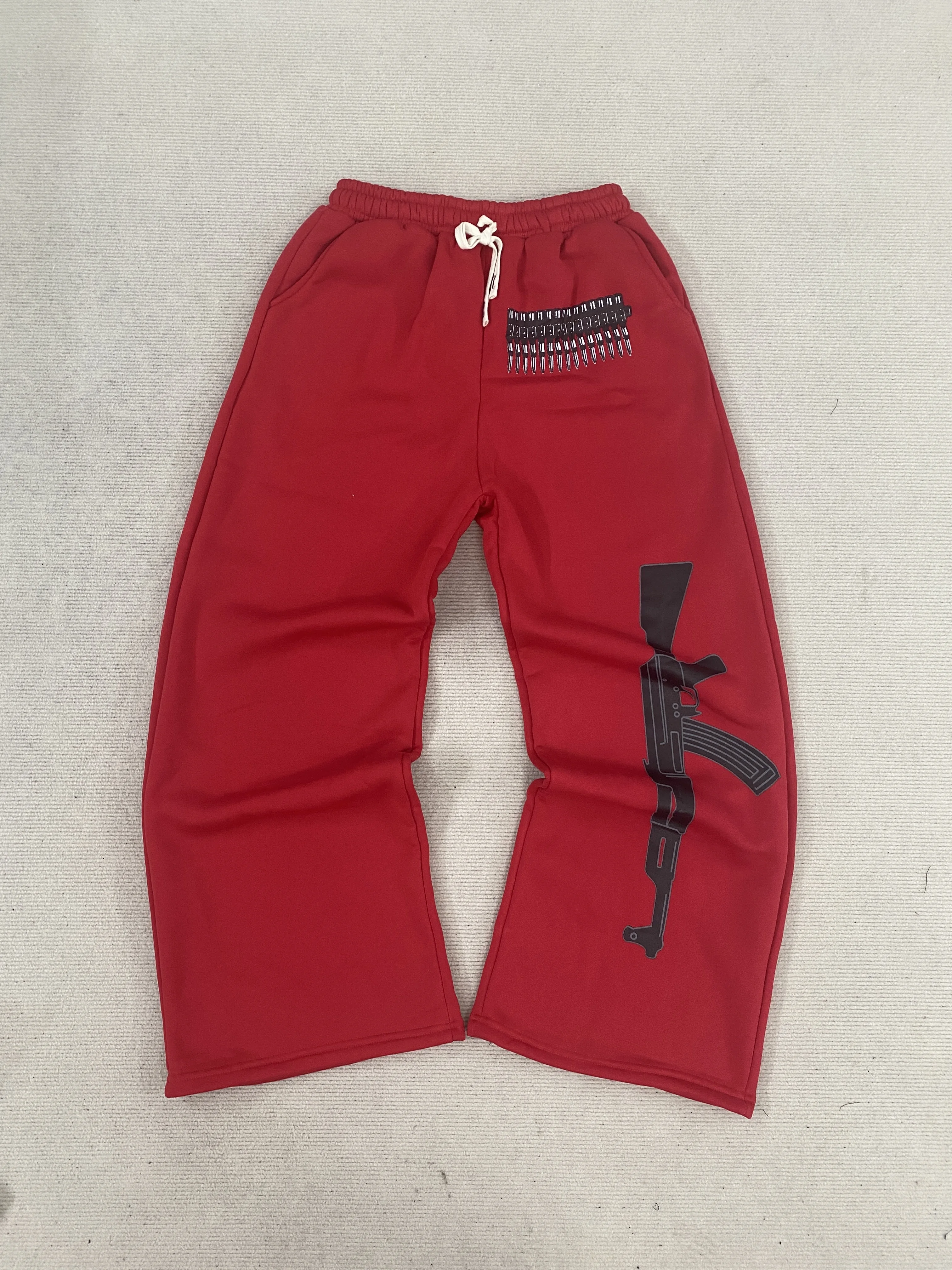 بنطال رياضي للجنسين على طراز الشارع الأمريكي 2025 عالي الخصر مع مطبوعات أزياء جريئة لمواصفات الاتجاهات الحضرية