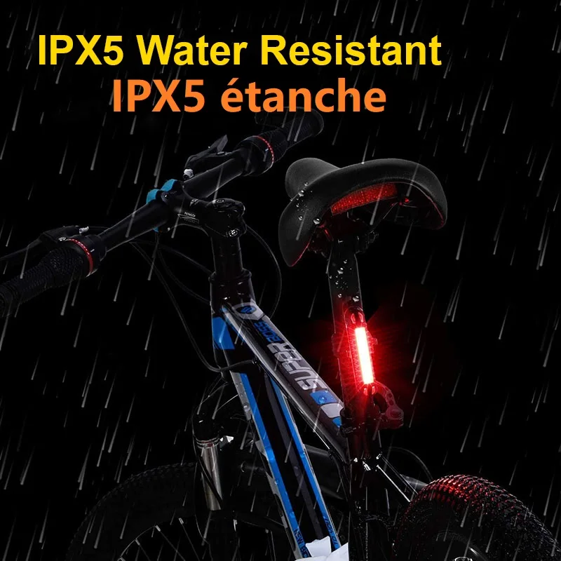 120 Lumen Bike Taillight Waterproof Riding Rear Light Led Usb Chargeable Mountain Bike Cycling Light Taillamp Bicycle Light Lamp