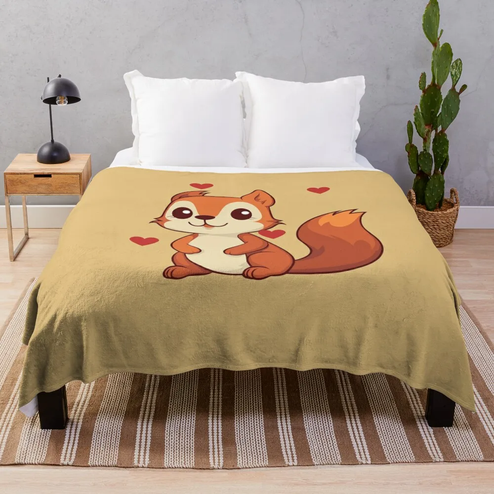

NICE SQUIRREL Throw Blanket Heavy Hairy Blankets