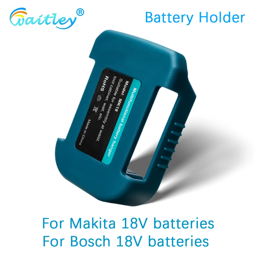 Waitley Battery Holder For Makita and Bosch 18V Battery Storage Rack Holder Case for Fixing Devices