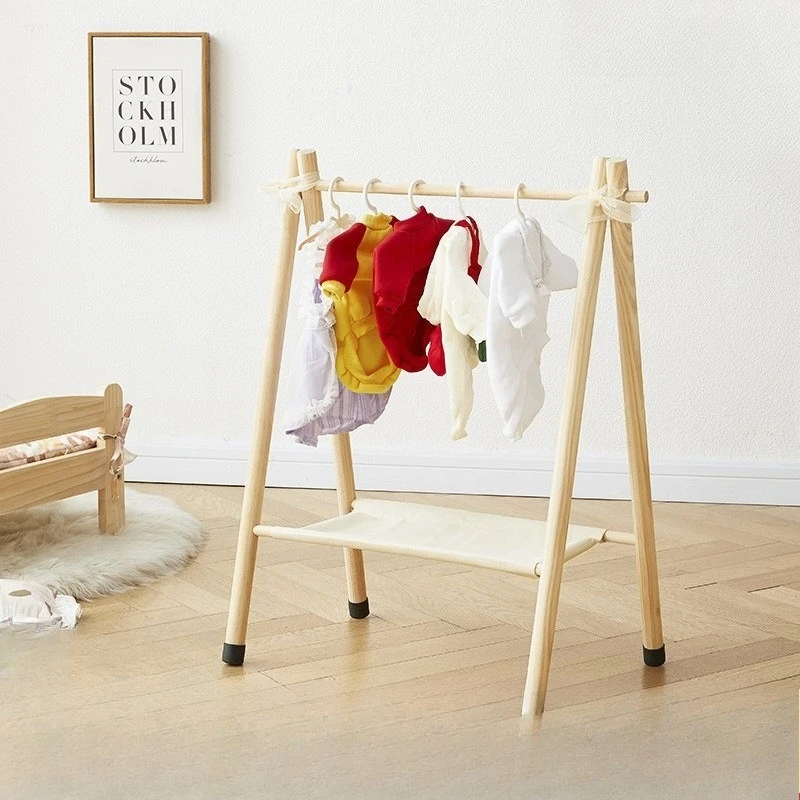 

Pet Hanger Dog Clothes Rack Cabinet Solid Wood Storage Rack Small Coat Rack Cat Coat Storage Shelves Cat Accessories Supplies