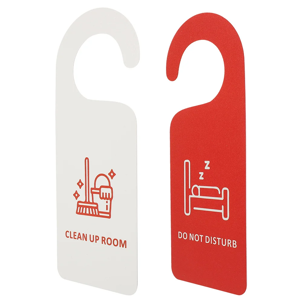 

2 Pcs Do Not Disturb Listing Door Sign Clean up Room Signs to Sleep Hanger for Hotel Knobs Office