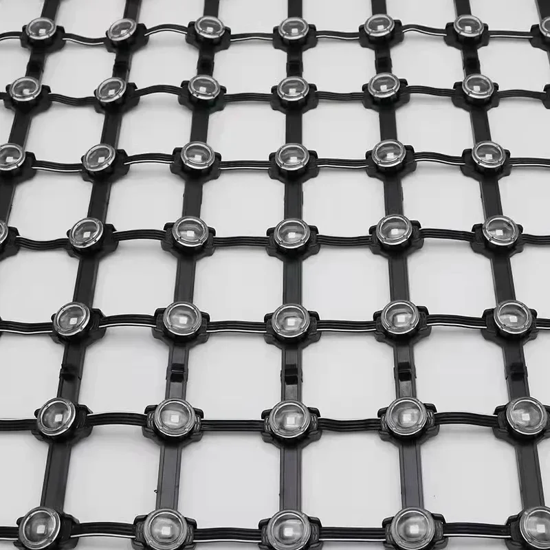 Hot sales Outdoor Flexibele Scrolling Light Emitting Diode Grid Display Transparant Raster