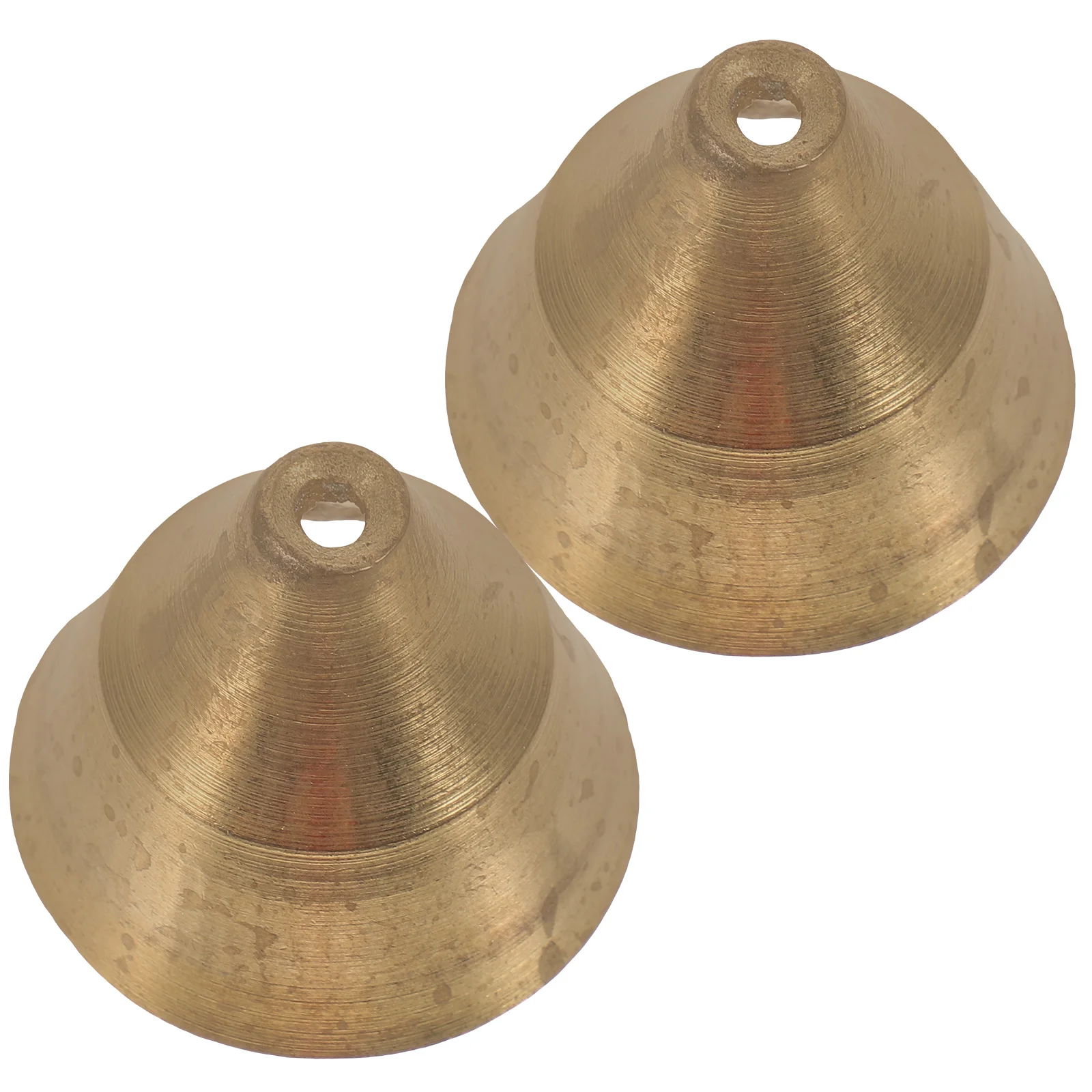 

2 Pcs Copper Bells Large Size Rich Sound Rhythm Meditation Bell Supply Musical Instrument Decorative Gift
