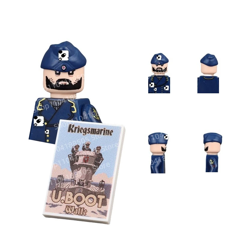 MOC Battlefield, muñeca soldado militar británico-americano-francés de terceros, bloques de construcción, adornos de regalo para Festival de la Marina de la Fuerza Aérea