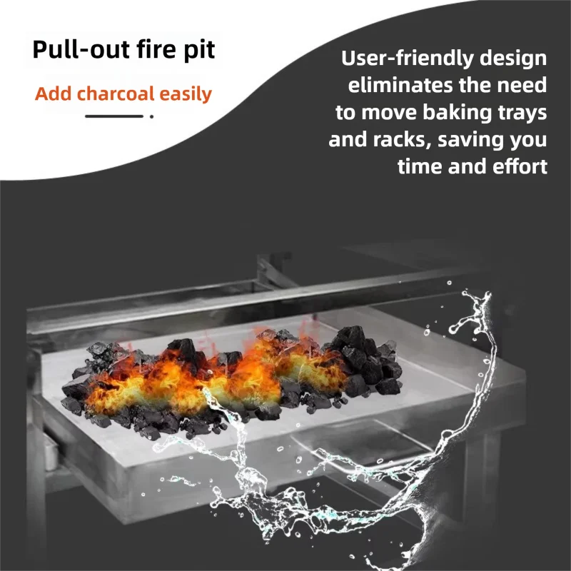 Professional 360° Rotating Grill Heavy Duty Stainless Steel BBQ Spit Rotisserie for Chicken Fish Lamb Outdoor Party Cooking 2