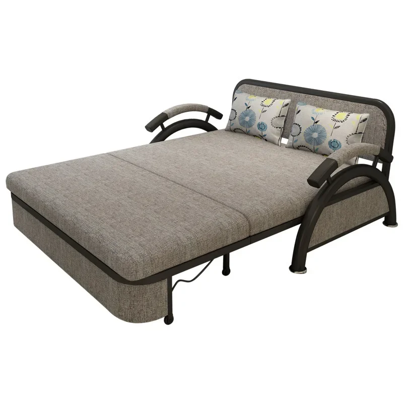 

Sofa bed dual-purpose small apartment living room simple folding double removable and washable storage three-person fabric sofa