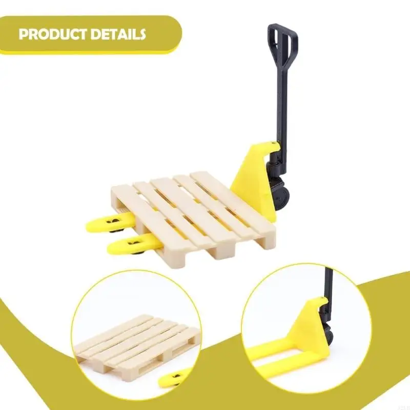 

1/12 Scale Miniature Forklift Model For Dollhouses Accessory With Realistic Pallet And Polylactic Acid Craftsmanship A2UB