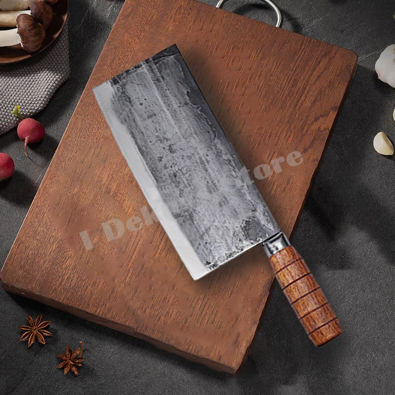 

Professional Kitchen Cleaver Knives Hand Forged 40cr13 Steel Butcher Knives Meat Slicing Chop Boning Japanese Chef Knife