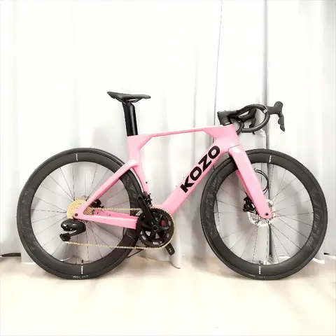 700C 24S Carbon Fiber Aero Road Bike Hydraulic Disc Brake Racing Bicycle For Men Women Adult Road Racing Cycling Outdoor Sports
