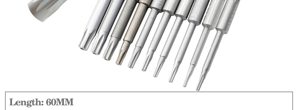 8pcs-11pcs 60mm/100mm long Torx screwdriver bit 800/801/802 electric screwdriver bit 4mm/5mm/6mm handle Screwdriver accessories