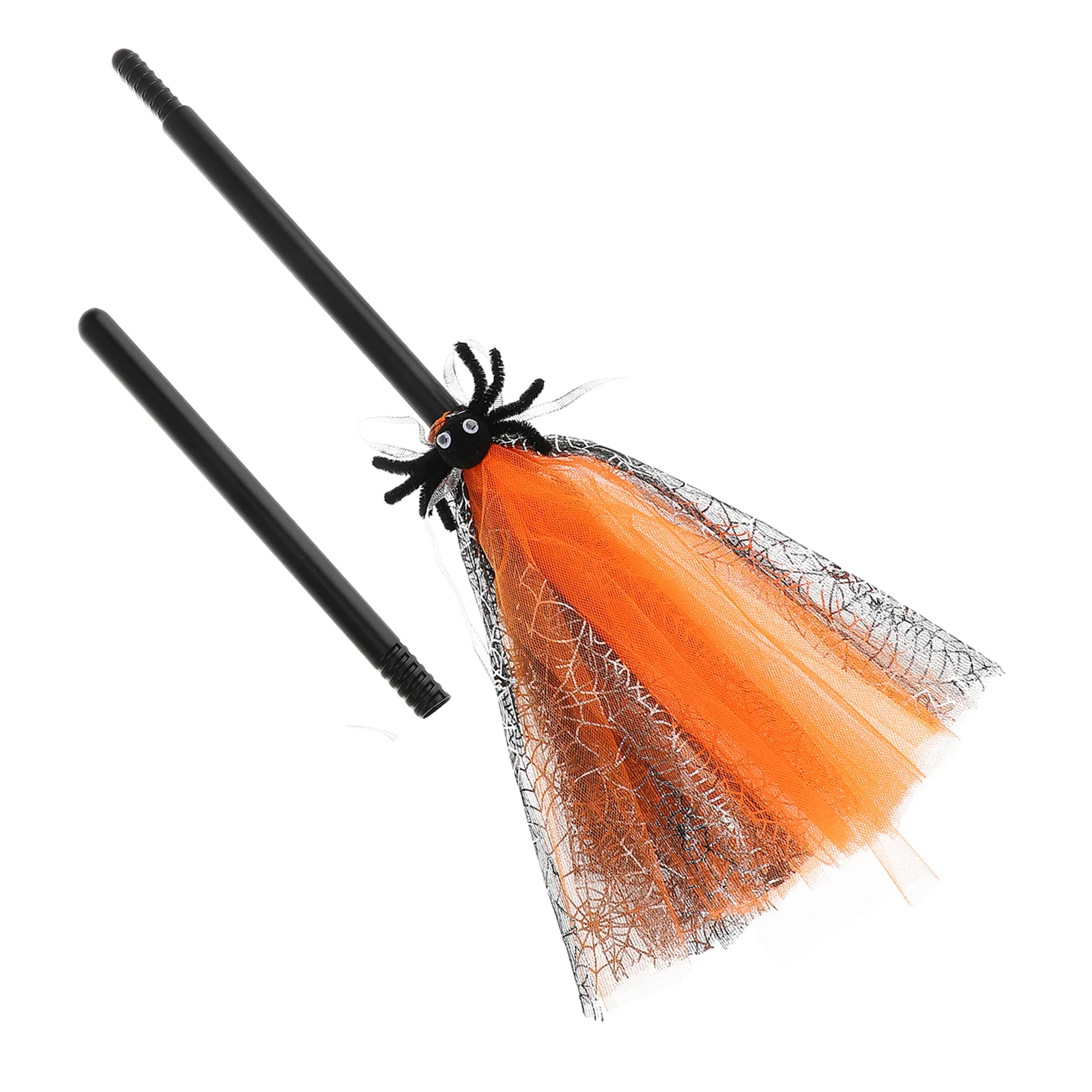 Escoba de bruja para niños, accesorio de escoba de Halloween púrpura ligero, pieza de disfraz para niños, suministros para fiestas, Besom para Cosplay