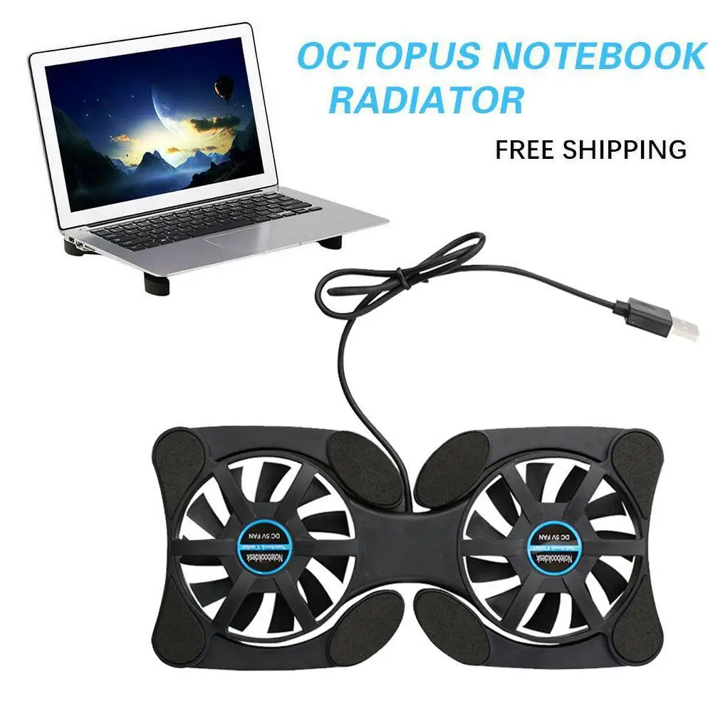 USB Laptop Cooling Fan Stand Notebook Foldable Folding Fan Cooler Notebook Cooling Pad Radiator Cooler Master For 14in Note D7T5
