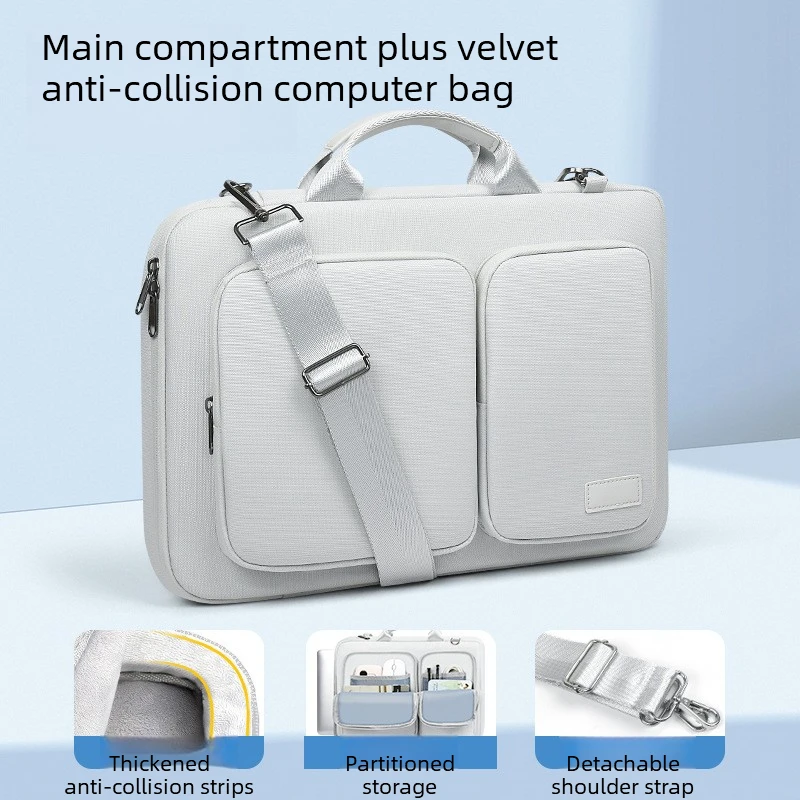 Business Laptop Bag 13/14/15 Inch Thick Shockproof Waterproof Stylish Single Shoulder Notebook Bag