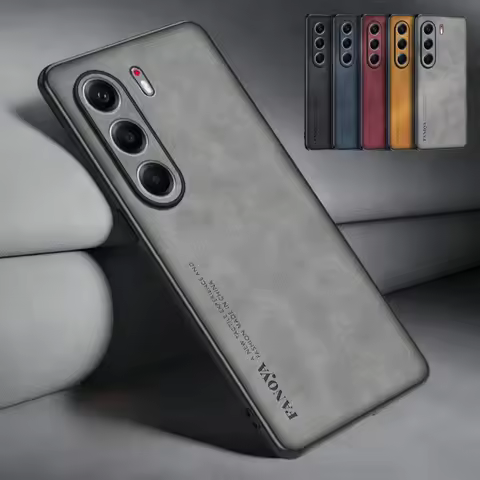 for TECNO CAMON 40 Pro Case Sheepskin PU Leather Cover for TECNO CAMON 40 40Pro 5G Matte Soft Silicone Shockproof Bumper