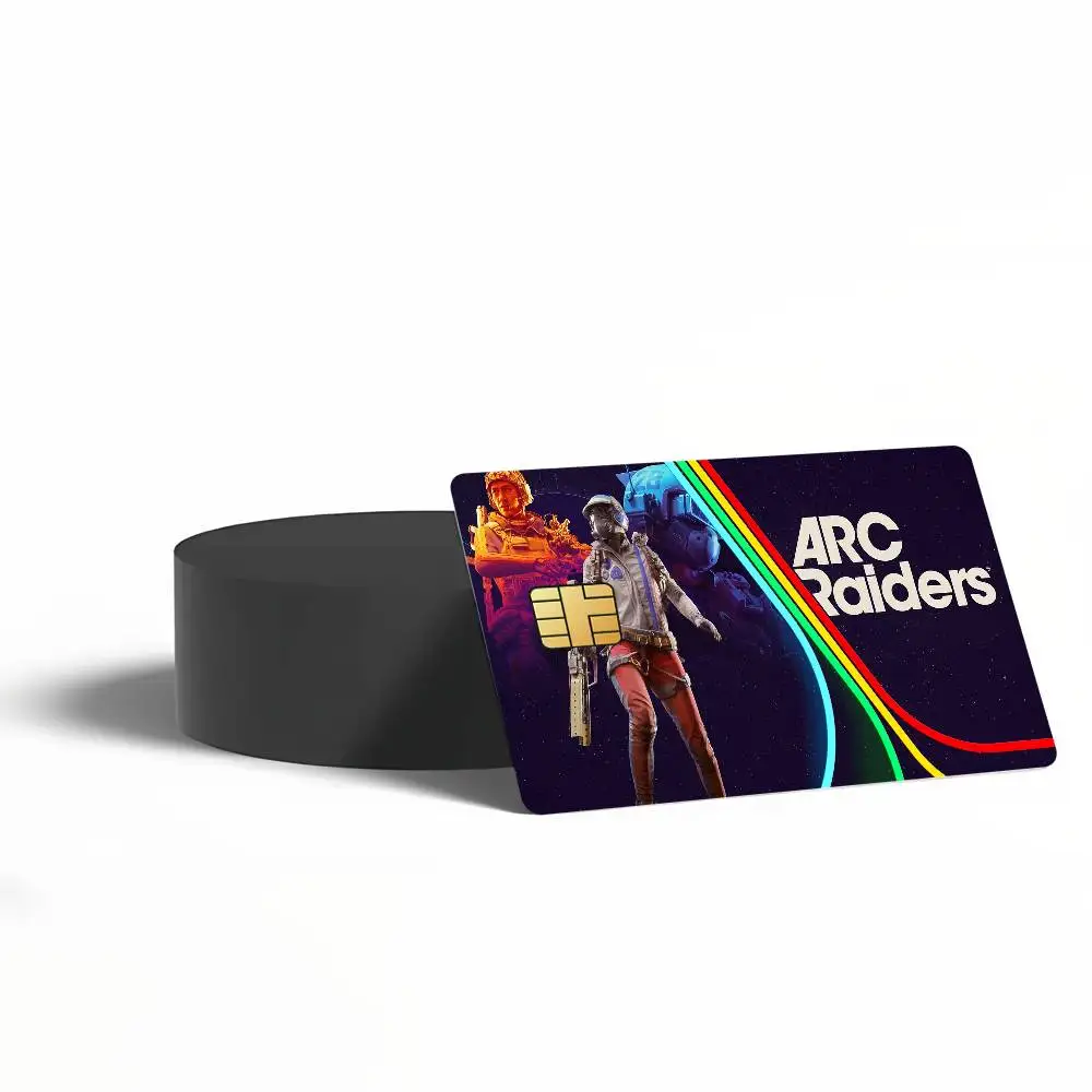 Game A-Arc Raiders Card Stickers Waterproof Film Skin Cover 4PCS Credit Card Stickers Debit Front Decoration Commuter Pass