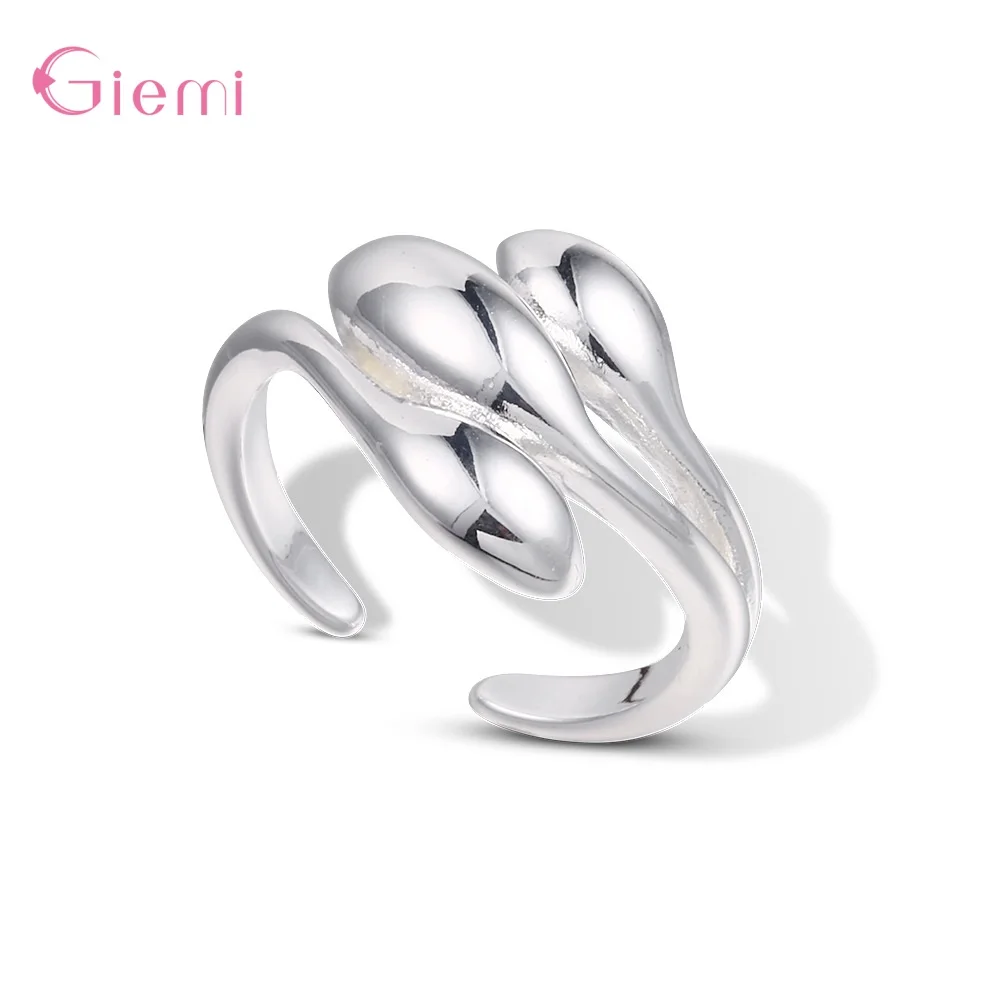 925 Silver French Style Irregular Rings For Women Men Punk Fashion Hollow Out Geometric Gold Color Knuckle Joint Ring Jewelry