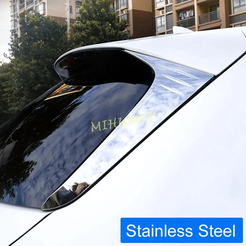 Stainless Steel Rear Tailgate Window Spoiler Cover Trims For 2022 2023 2024 Lexus NX250 NX350 NX450h+