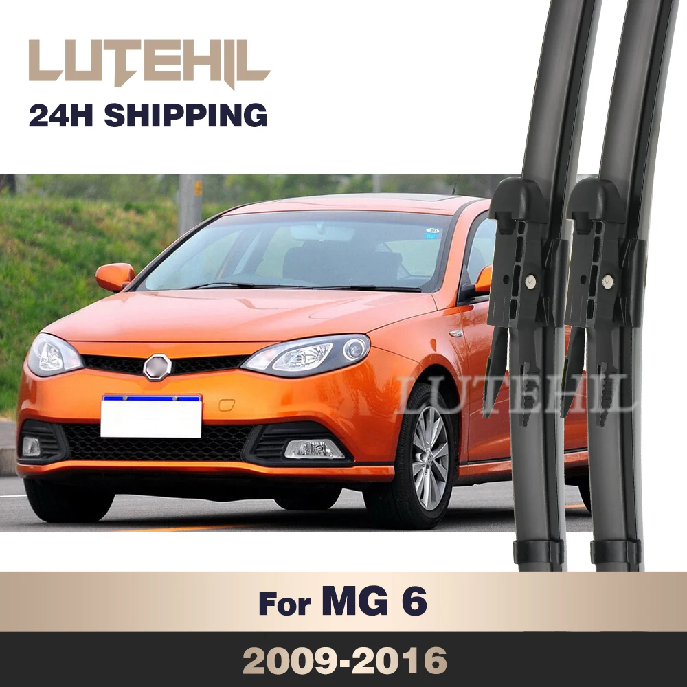

LUTEHIL Wiper For MG 6 2009-2016 2010 2011 2012 2013 2014 2015 Front Wiper Blades Windshield Windscreen Window Brush 24"+18"