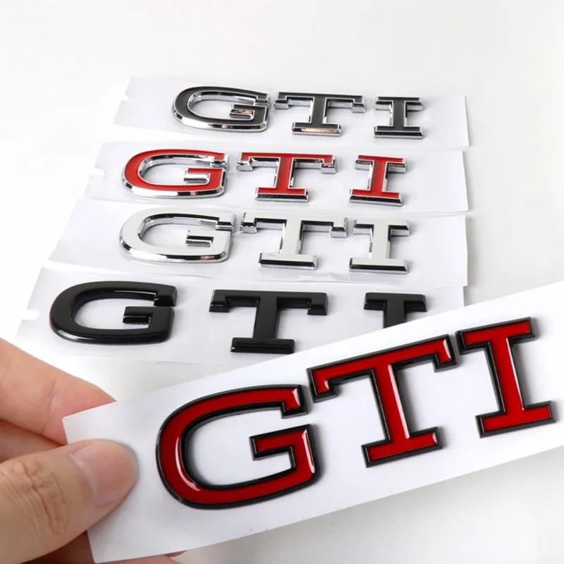 Emblema 3D ABS GTI, Adesivo Decorativo para Carro, Decoração de Porta-Malas, Acessórios de Modificação Automotiva para Volkswagen VW