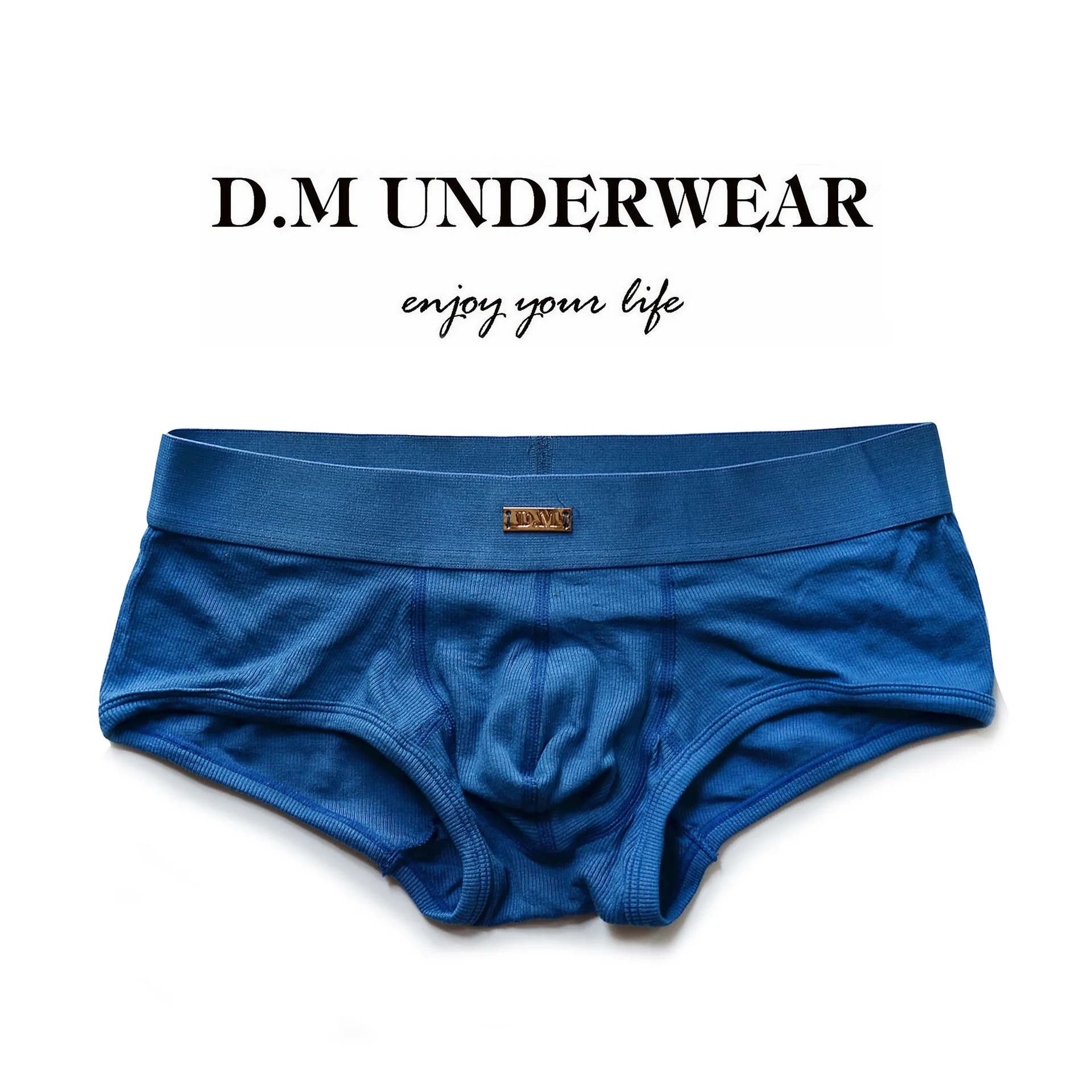 Men\'s Underwear Simple Style Black White Basic Bottoming Boxer Metal Advanced Modal Four Corners Underpants