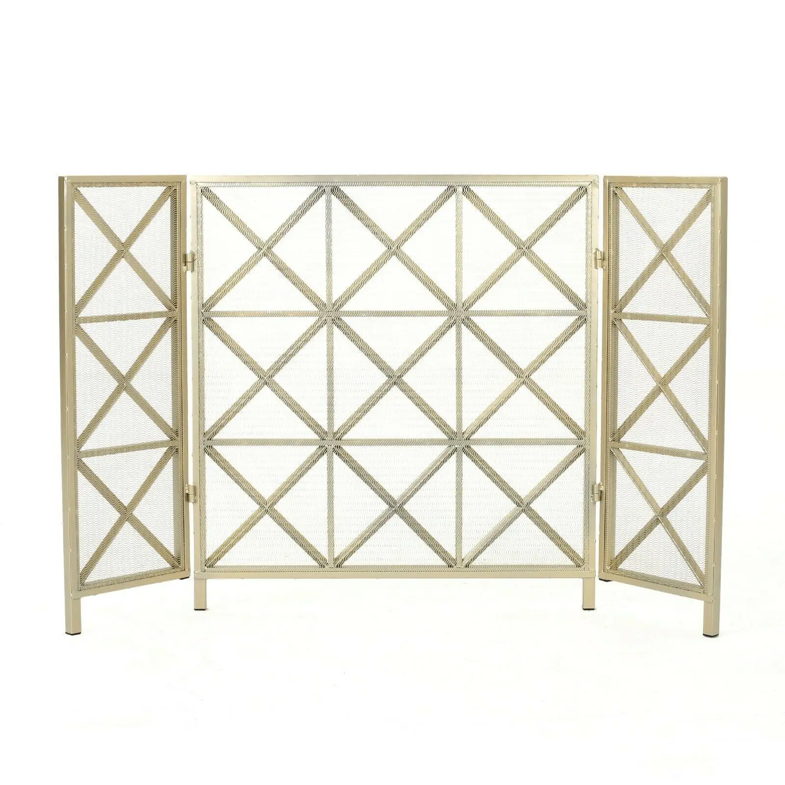 US Mandralla 3 paneled iron fireplace screen-