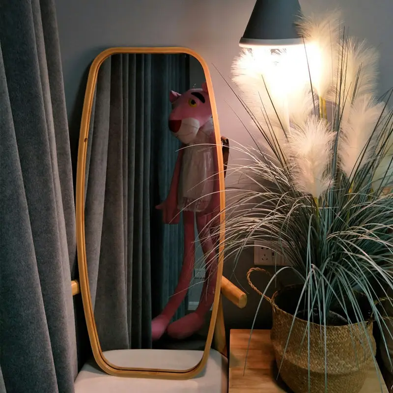 

Bedroom Aesthetic Mirror Vanity Full Body Hanging Square Modern Wall Mirror Decoration Living Room Espelhos Home Decorations