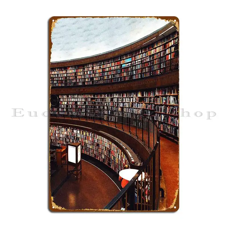 Sublime 33 Curved Library In Stockholm Metal Plaque Poster Wall Decor Club Wall Cave Bar Cave Customize Tin Sign Poster